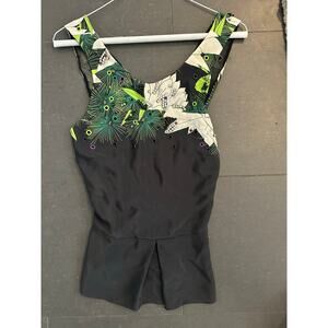 3.1 Phillip Lim 100%silk 
Black and Green Embellished Women's Top

·